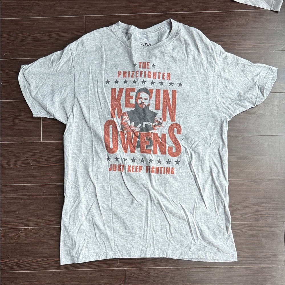 WWE Gray Kevin Owens Graphic Tee